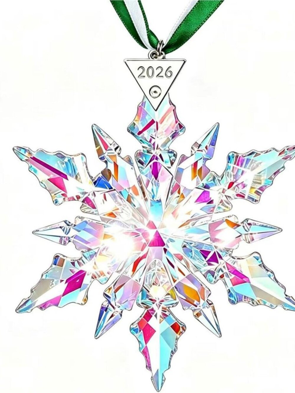 2026 Crystal Snowflake Star Christmas Ornaments - Sun Catcher Home Decor Pendant